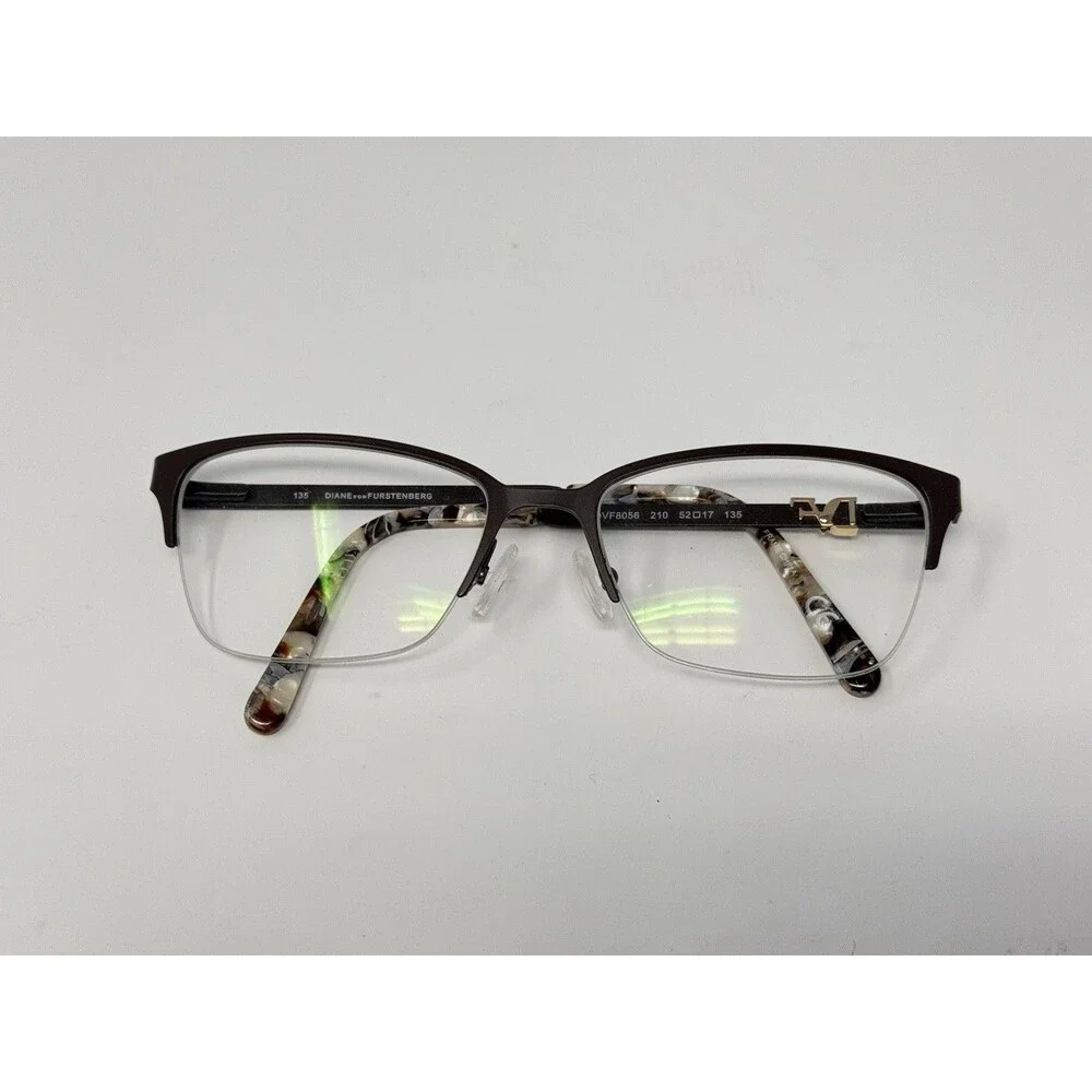 Diane von Furstenberg DVF8056 Eyeglass Frames Only Brown Gold 210 52-17-135